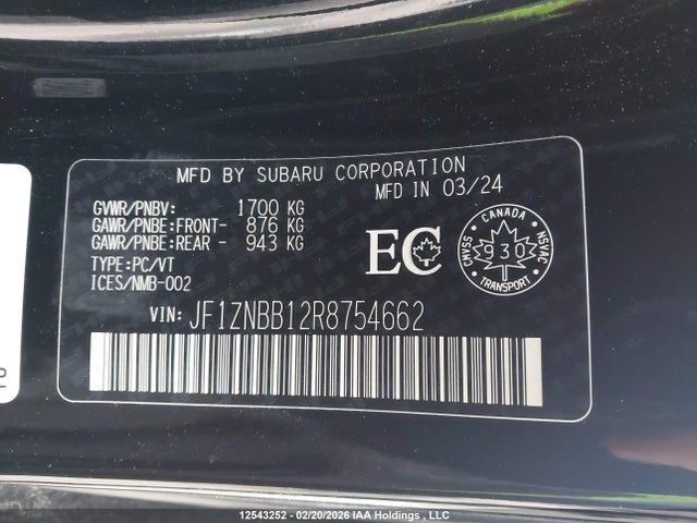 Toyota GR86 2024 JF1ZNBB12R8754662 Image 9