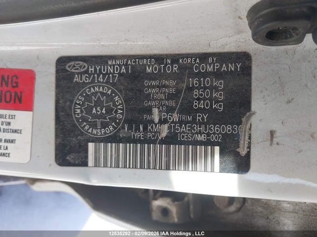 Hyundai ACCENT L 2017 KMHCT5AE3HU360830 Image 9