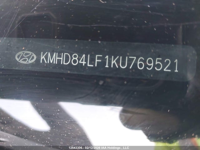 12543306 :رقم المزاد ، KMHD84LF1KU769521 vin ، 2019 Hyundai Elantra Sel/value/limited مزاد بيع