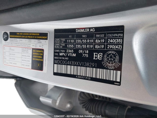 WDC0G4KBXKV138291 Mercedes-Benz Glc 300 4matic
