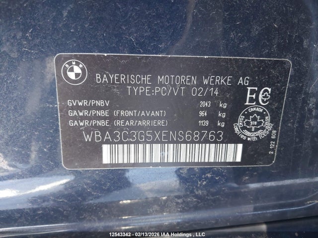 WBA3C3G5XENS68763 BMW 320 I Xdrive