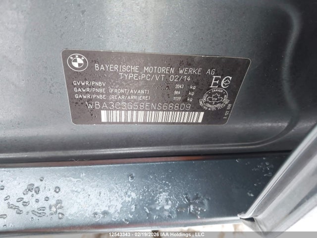 12543343 :رقم المزاد ، WBA3C3G58ENS68809 vin ، 2014 Bmw 320i Xdrive مزاد بيع