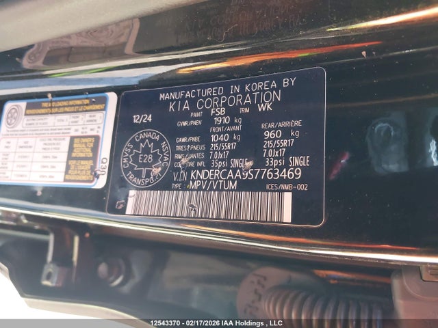 12543370 :رقم المزاد ، KNDERCAA9S7763469 vin ، 2025 Kia Seltos مزاد بيع