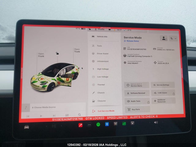 5YJ3E1EA0MF018768 Tesla MODEL 3