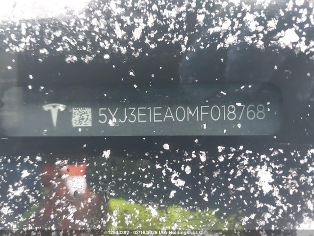 5YJ3E1EA0MF018768 Tesla MODEL 3