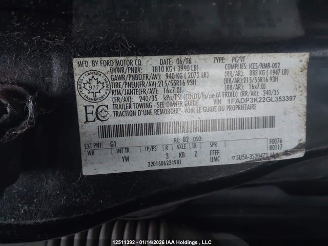 Ford FOCUS SE 2016 1FADP3K22GL353397 Image 18