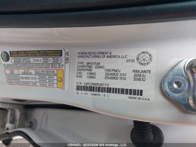 5J8TC2H60PL801112 Acura Rdx A-spec