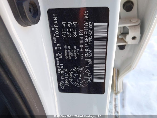 KMHCT5AE8EU184305 Hyundai ACCENT GL