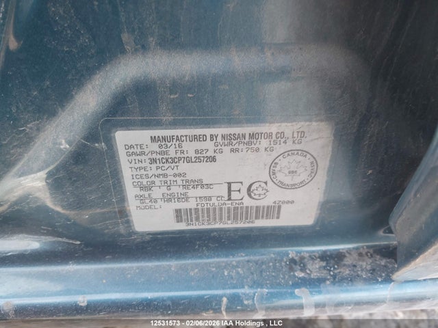 Nissan Micra S/sr/sv 2016 3N1CK3CP7GL257206 Image 18