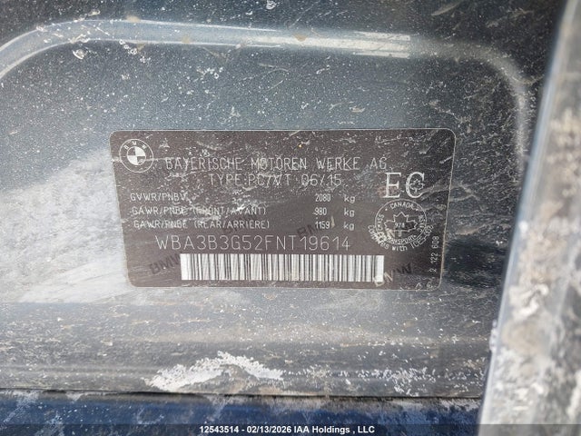 WBA3B3G52FNT19614 BMW 328 XI
