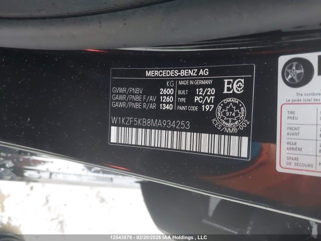 W1KZF5KB8MA934253 Mercedes-Benz E 450 4matic