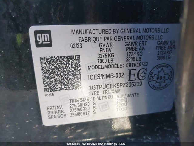 1GTPUCEK5PZ235319 GMC Sierra 1500 Elevation