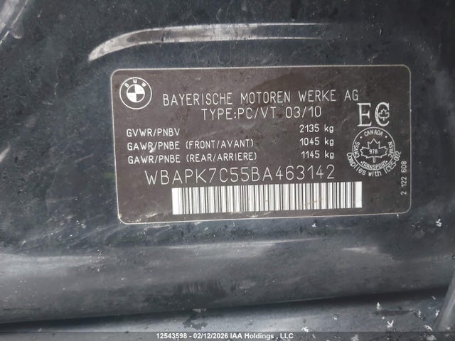 Aukcja sprzedaży 2011 Bmw 328i Xdrive, vin: WBAPK7C55BA463142, numer aukcji: 12543598