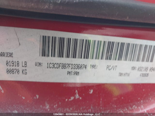 Dodge Dart 2015 1C3CDFBB7FD336074 Image 9