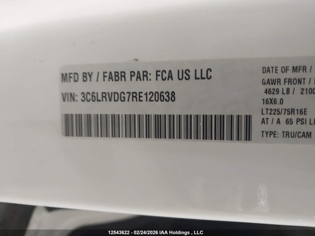 3C6LRVDG7RE120638 RAM Promaster 2500 2500 High