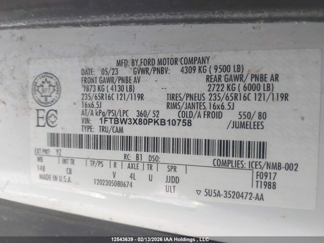 1FTBW3X80PKB10758 Ford Transit T-350