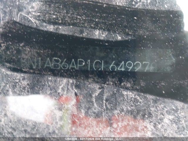 12543646 :رقم المزاد ، 3N1AB6AP1CL649278 vin ، 2012 Nissan Sentra مزاد بيع