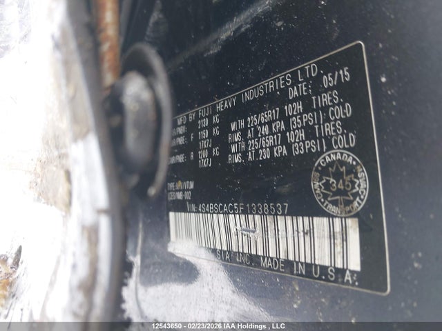 4S4BSCAC5F1338537 Subaru Legacy Outback