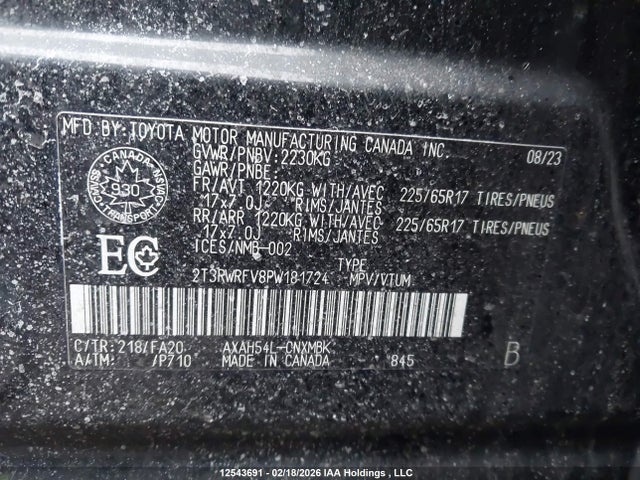 2T3RWRFV8PW181724 Toyota RAV4