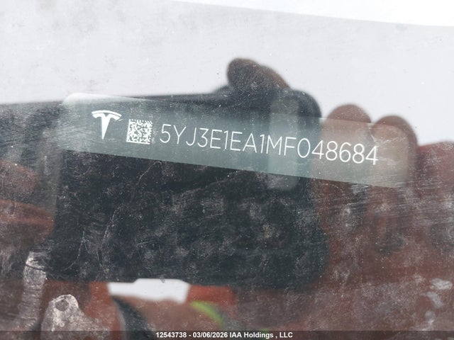 Tesla Model 3 Standard Range/standard Range Plus 2021 5YJ3E1EA1MF048684 Image 9