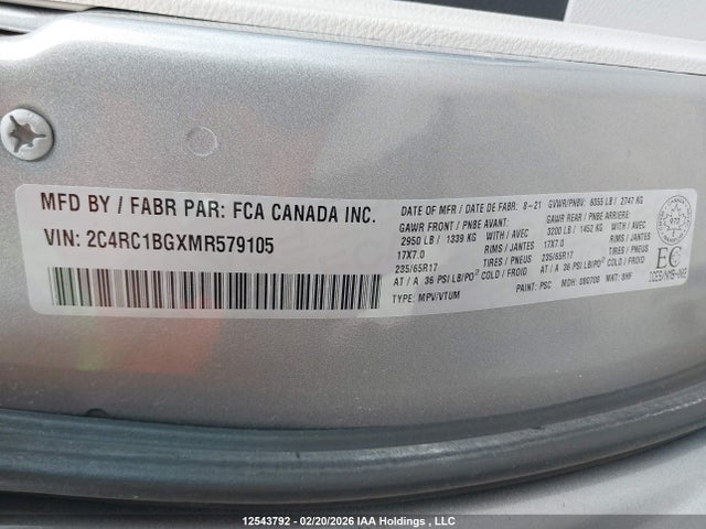 Chrysler Pacifica Touring L 2021 2C4RC1BGXMR579105 Image 18