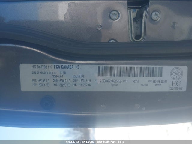 Chrysler 300 S 2018 2C3CCABG3JH315252 Image 9