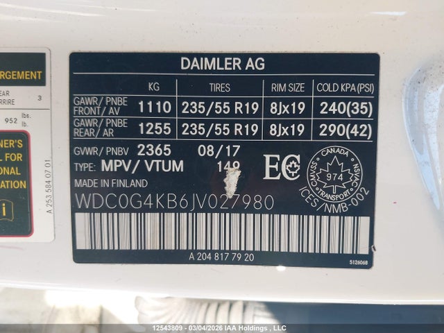 WDC0G4KB6JV027980 Mercedes-Benz Glc 300 4matic
