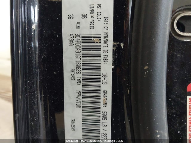 12543825 :رقم المزاد ، 3C4PDCAB1GT160826 vin ، 2016 Dodge Journey Se مزاد بيع