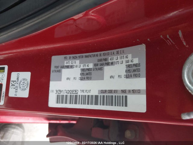 3MZBM1V74GM286352 Mazda Mazda3 Gs