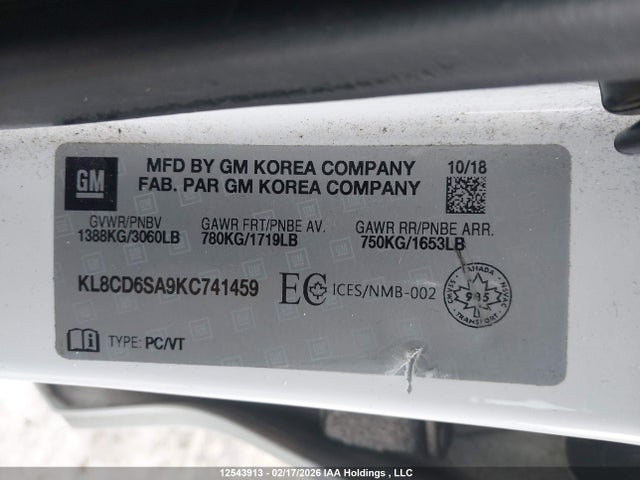 Chevrolet Spark 1lt Cvt 2019 KL8CD6SA9KC741459 Image 9