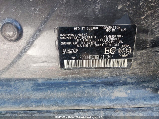 2024 Subaru Crosstrek Sport მანქანა იყიდება აუქციონზე, vin: JF2GUHFC3RH213947, აუქციონის ნომერი: 12543929