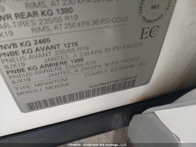 WA1BNAFY8K2050918 Audi Q5 Premium Plus