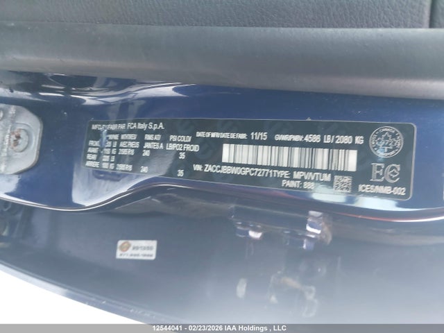 ZACCJBBW0GPC72771 Jeep Renegade Latitude