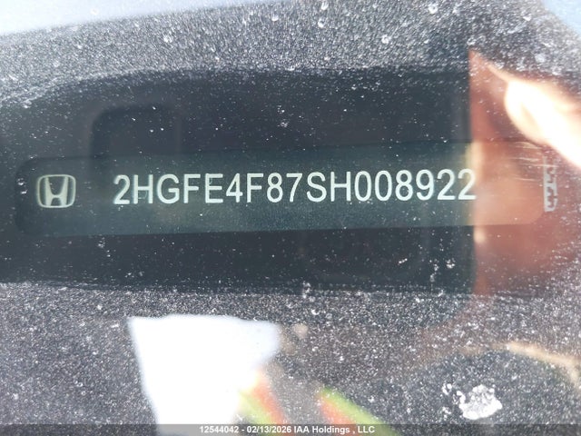2HGFE4F87SH008922 Honda Civic Sport Hybrid/sport Touring Hybrid