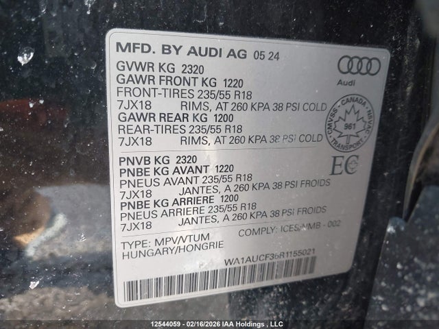WA1AUCF36R1155021 Audi Q3