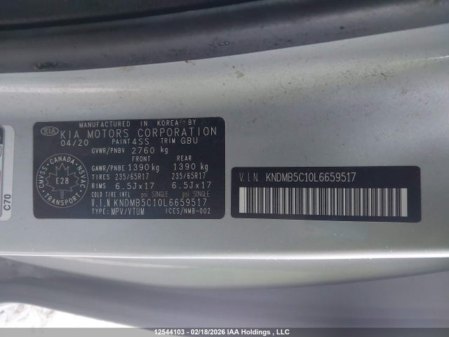 KNDMB5C10L6659517 KIA Sedona Lx/lx+