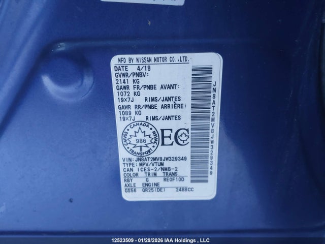 JN8AT2MV8JW329349 Nissan Rogue Midnight Edition/s/sl/sl W/propilot Assist/sv