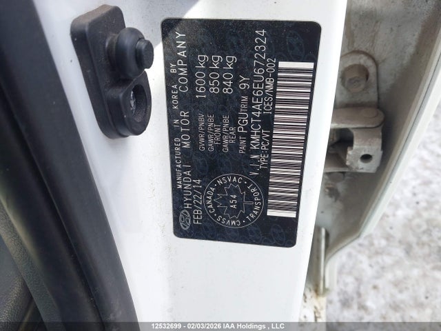 KMHCT4AE6EU672324 Hyundai ACCENT GL
