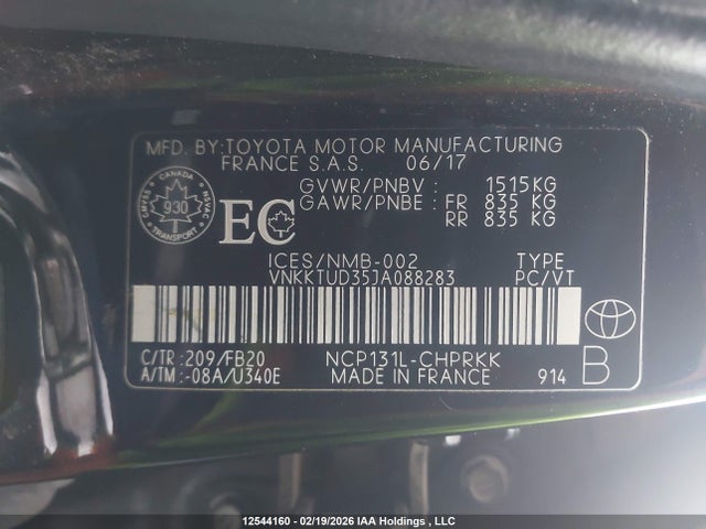 Toyota YARIS LE 2018 VNKKTUD35JA088283 Image 9