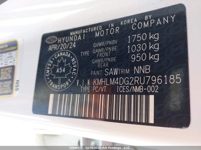 KMHLM4DG2RU796185 Hyundai Elantra Essential