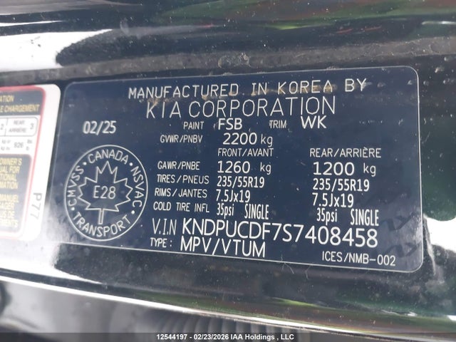 Aukcja sprzedaży 2025 Kia Sportage Lx, vin: KNDPUCDF7S7408458, numer aukcji: 12544197