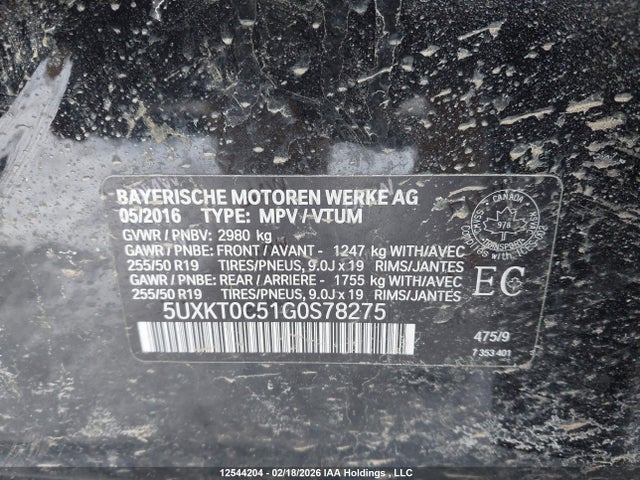 5UXKT0C51G0S78275 BMW X5 Edrive Xdrive40e