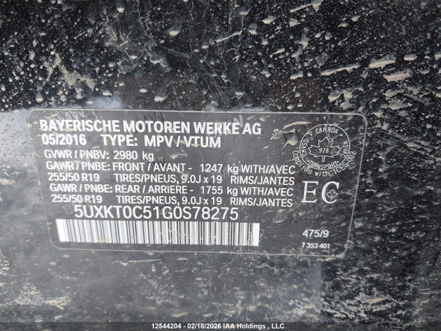 5UXKT0C51G0S78275 BMW X5 Edrive Xdrive40e