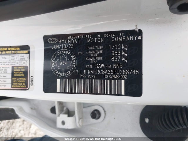 2023 Hyundai Venue Sel/limited მანქანა იყიდება აუქციონზე, vin: KMHRC8A36PU268748, აუქციონის ნომერი: 12544218