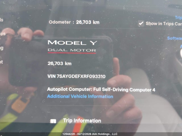 7SAYGDEFXRF093310 Tesla Model Y