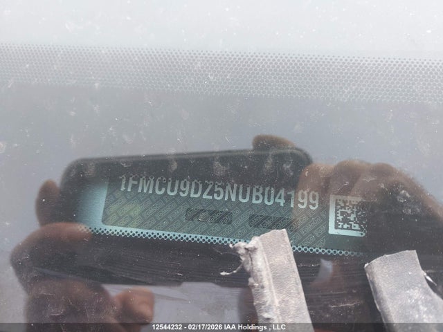12544232 :رقم المزاد ، 1FMCU9DZ5NUB04199 vin ، 2022 Ford Escape Hybrid مزاد بيع
