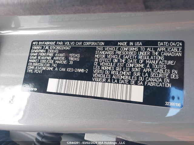 Volvo S60 B5 Core Dark Theme 2024 7JRL12TK2RG324947 Image 9