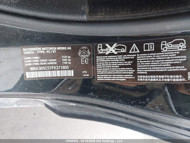 BMW 435i Xdrive 2015 WBA3R5C57FK371805 Image 9