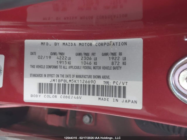 Mazda Mazda3 Gs 2019 JM1BPBLM5K1126690 Image 18