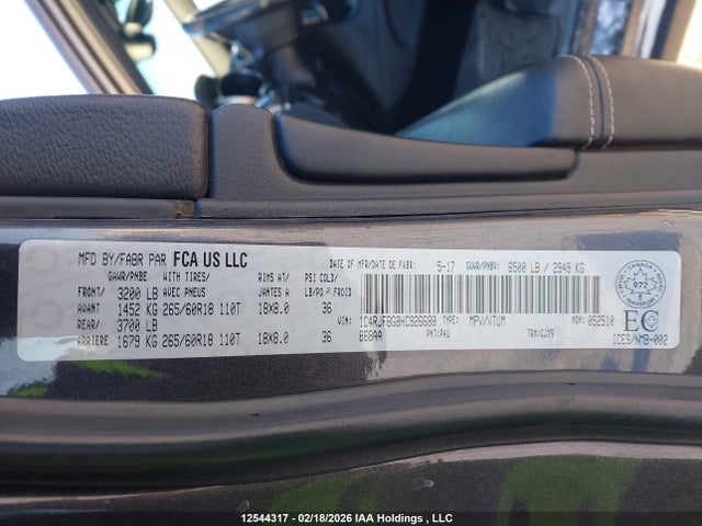 1C4RJFBG8HC926688 Jeep Grand Cherokee Limited